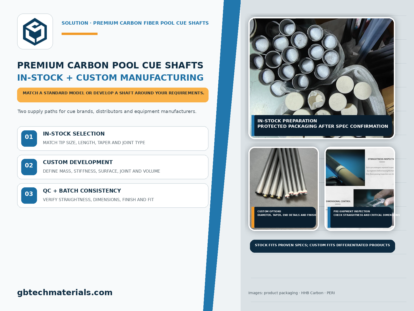 Premium Carbon Fiber Pool Cue Shafts: In-Stock Supply and Custom Manufacturing Solutions