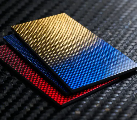 Colored carbon fiber sheet