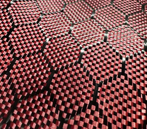 Football Pattern Aramid-Carbon Hybrid Fabric