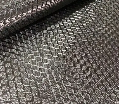 3D Cuben Cubic Aramid-Carbon Hybrid Fabric